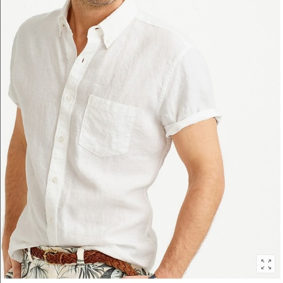 J. Crew Other - J. Crew Top-Rated Short Sleeve Irish Linen Shirt